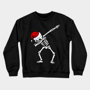 Dabbing Skeleton Shirt Santa Hat Christmas Shirt Dab Skull Crewneck Sweatshirt